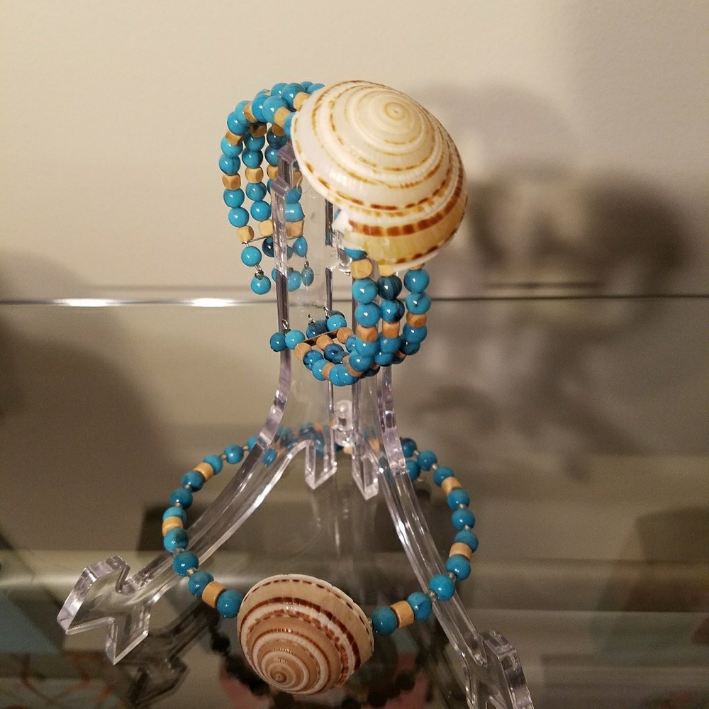 Seashell by the Seashore Choker and Bracelet Set